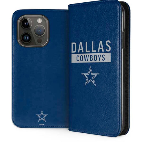 NFL Dallas Cowboys Blue Performance Series iPhone 15 Pro Folio Case